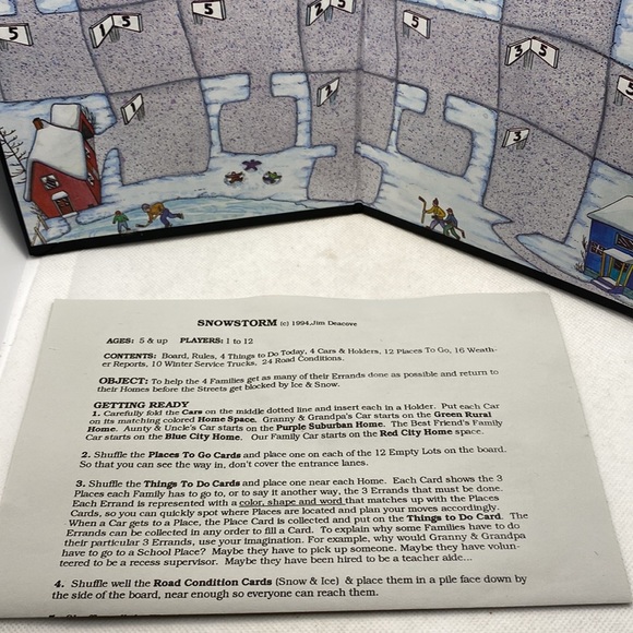 Snowstorm! Board Game: A Co-operative Game by Family Pastimes 1994 Complete - Picture 10 of 11